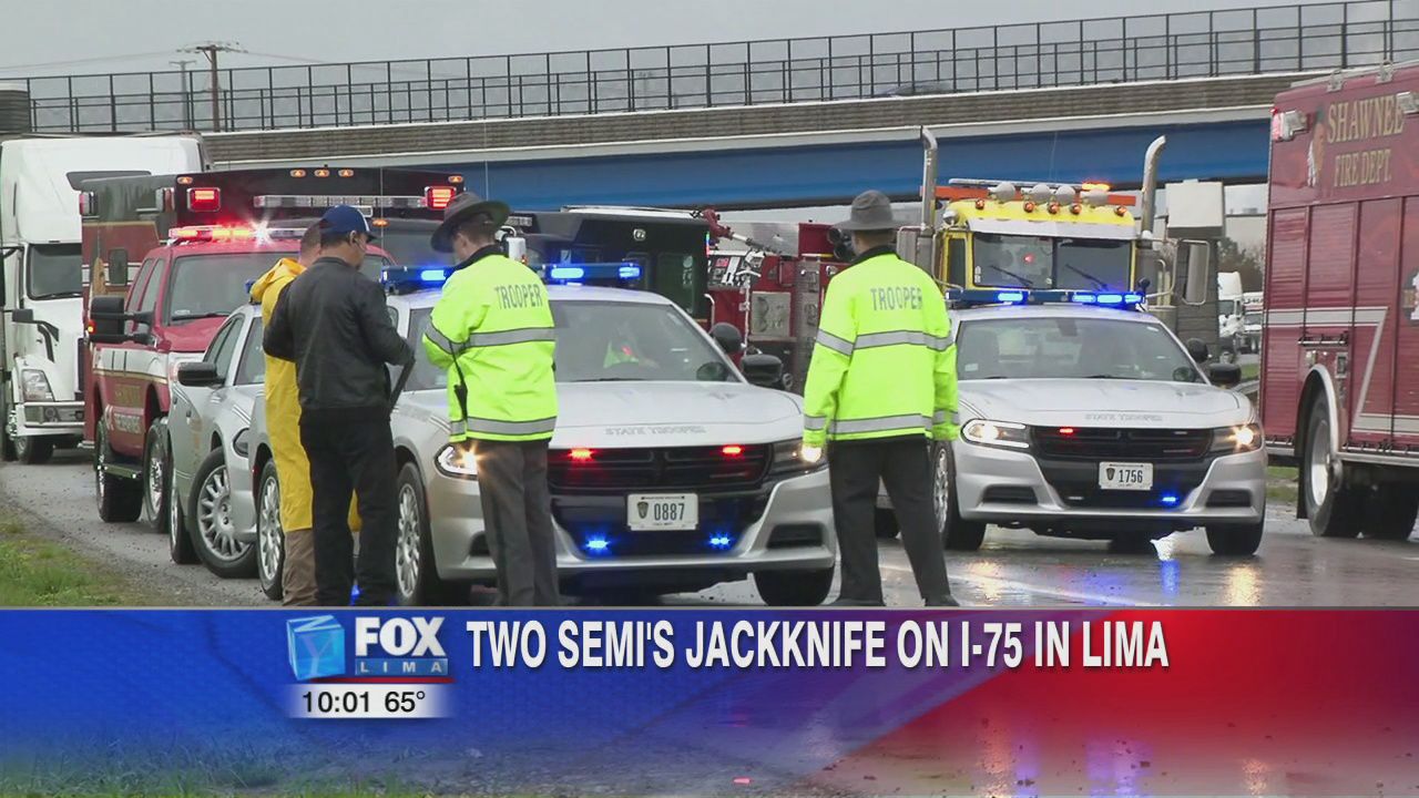 Allen County EMA and Hazmat team called out after two semis jackknife on I-75
